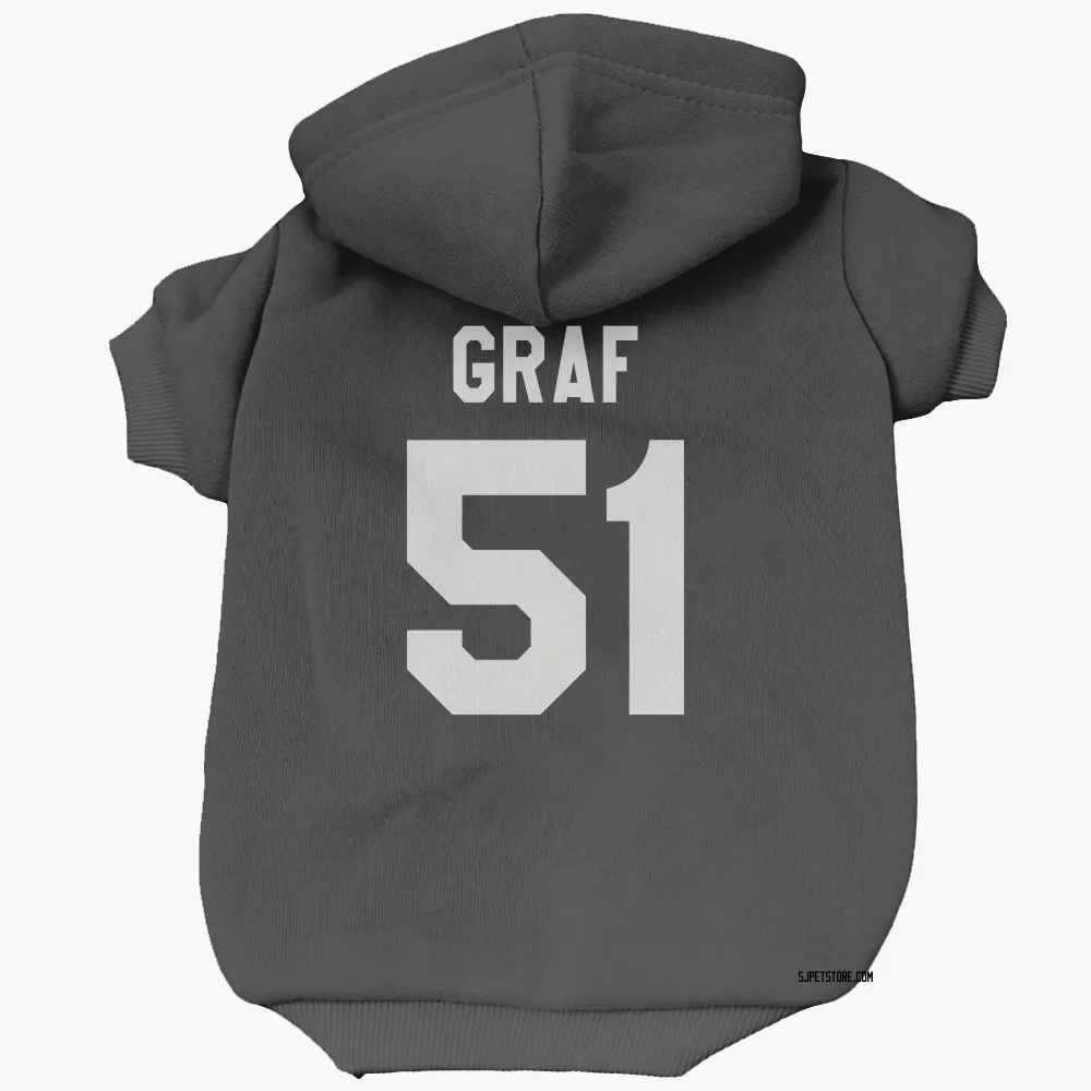 San Jose Sharks Collin Graf Black White Pet Hoodie for Dog & Cat
