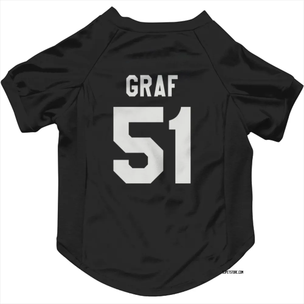 San Jose Sharks Collin Graf Black White Pet Jersey for Dog & Cat