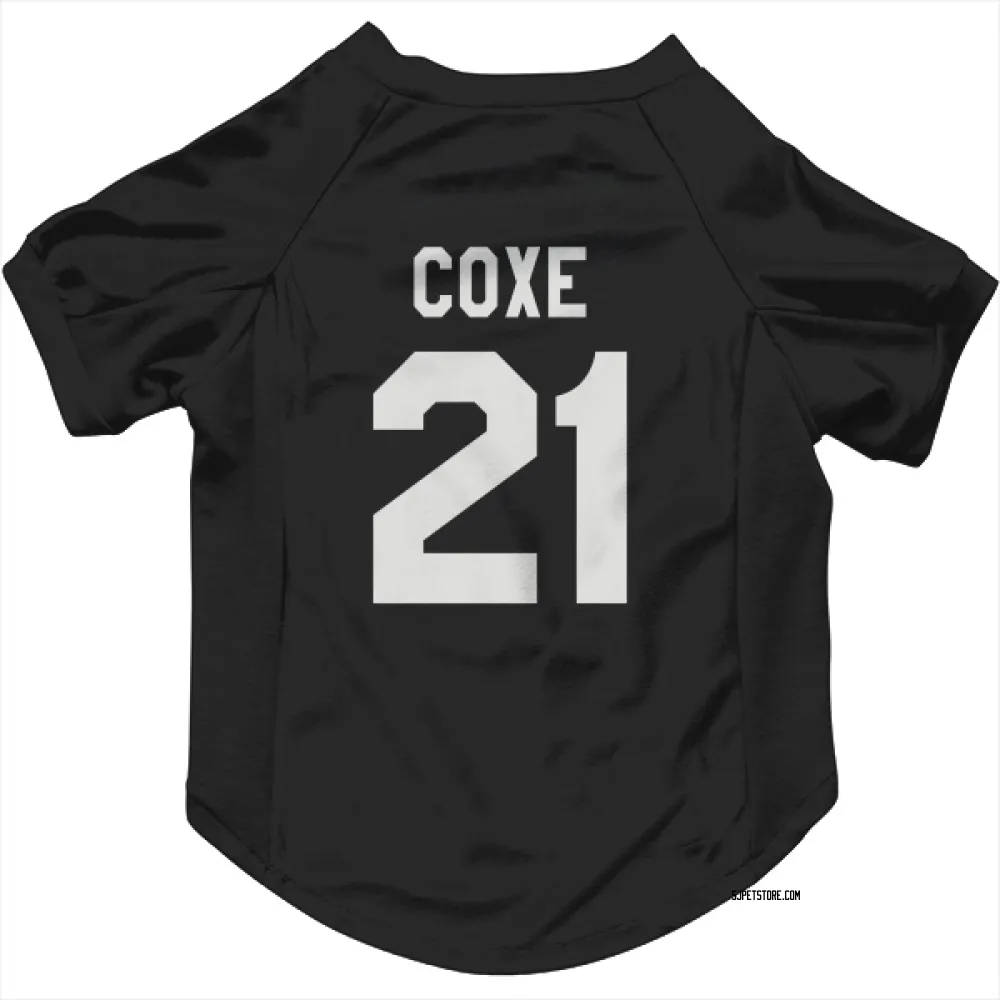 San Jose Sharks Craig Coxe Black White Pet Jersey for Dog & Cat