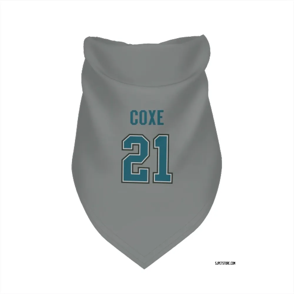 San Jose Sharks Craig Coxe Gray Pet Bandana for Dog & Cat