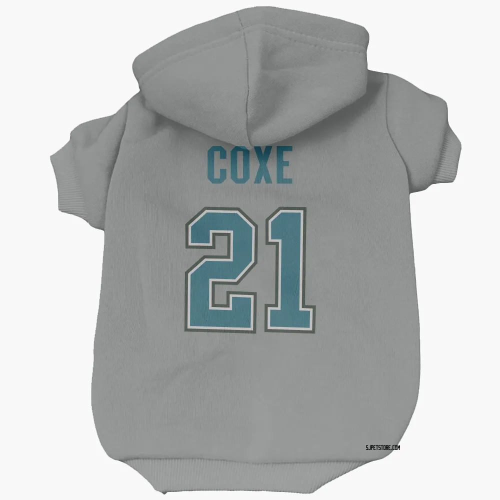 San Jose Sharks Craig Coxe Gray Pet Hoodie for Dog & Cat