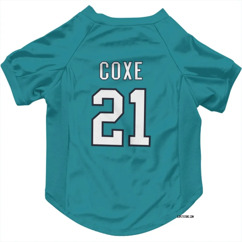 San Jose Sharks Craig Coxe Teal Pet Jersey for Dog & Cat