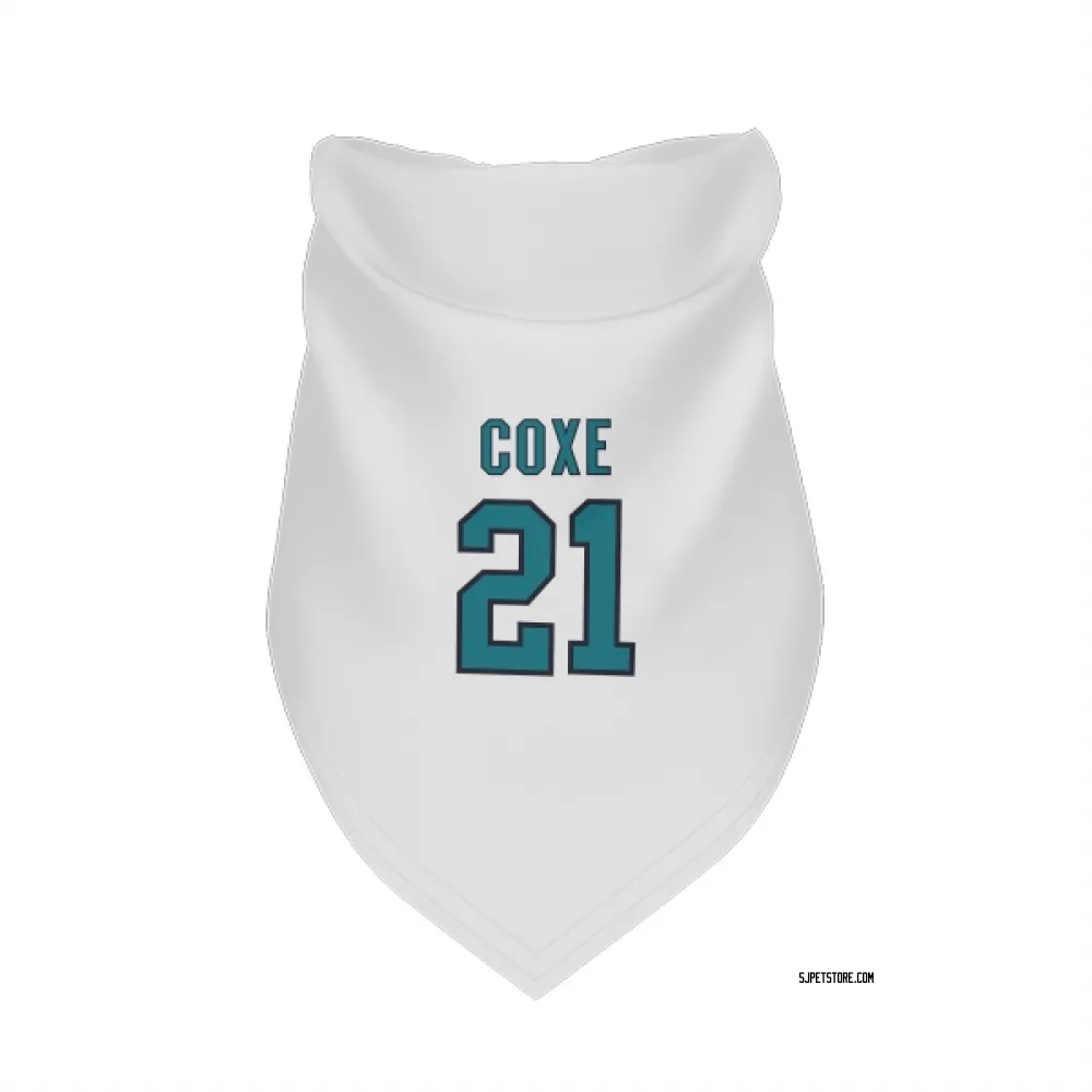 San Jose Sharks Craig Coxe White Pet Bandana for Dog & Cat