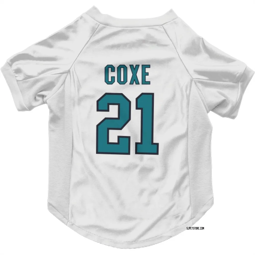 San Jose Sharks Craig Coxe White Pet Jersey for Dog & Cat
