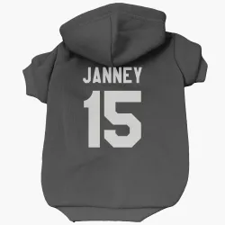 San Jose Sharks Craig Janney Black White Pet Hoodie for Dog & Cat