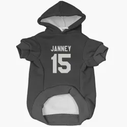 San Jose Sharks Craig Janney Black White Pet Hoodie for Dog & Cat