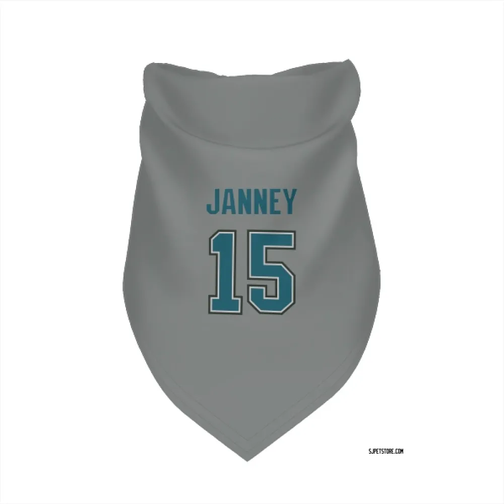 San Jose Sharks Craig Janney Gray Pet Bandana for Dog & Cat