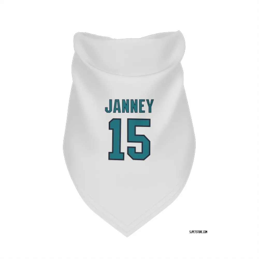 San Jose Sharks Craig Janney White Pet Bandana for Dog & Cat