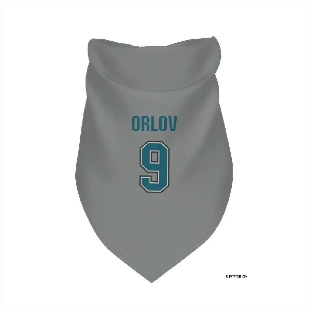 San Jose Sharks Dmitry Orlov Gray Pet Bandana for Dog & Cat