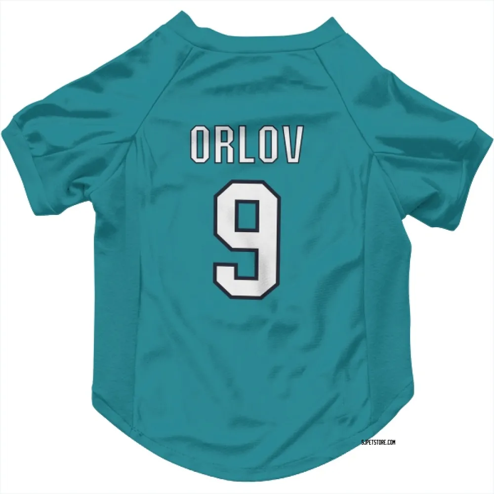 San Jose Sharks Dmitry Orlov Teal Pet Jersey for Dog & Cat