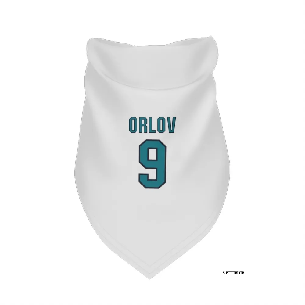 San Jose Sharks Dmitry Orlov White Pet Bandana for Dog & Cat