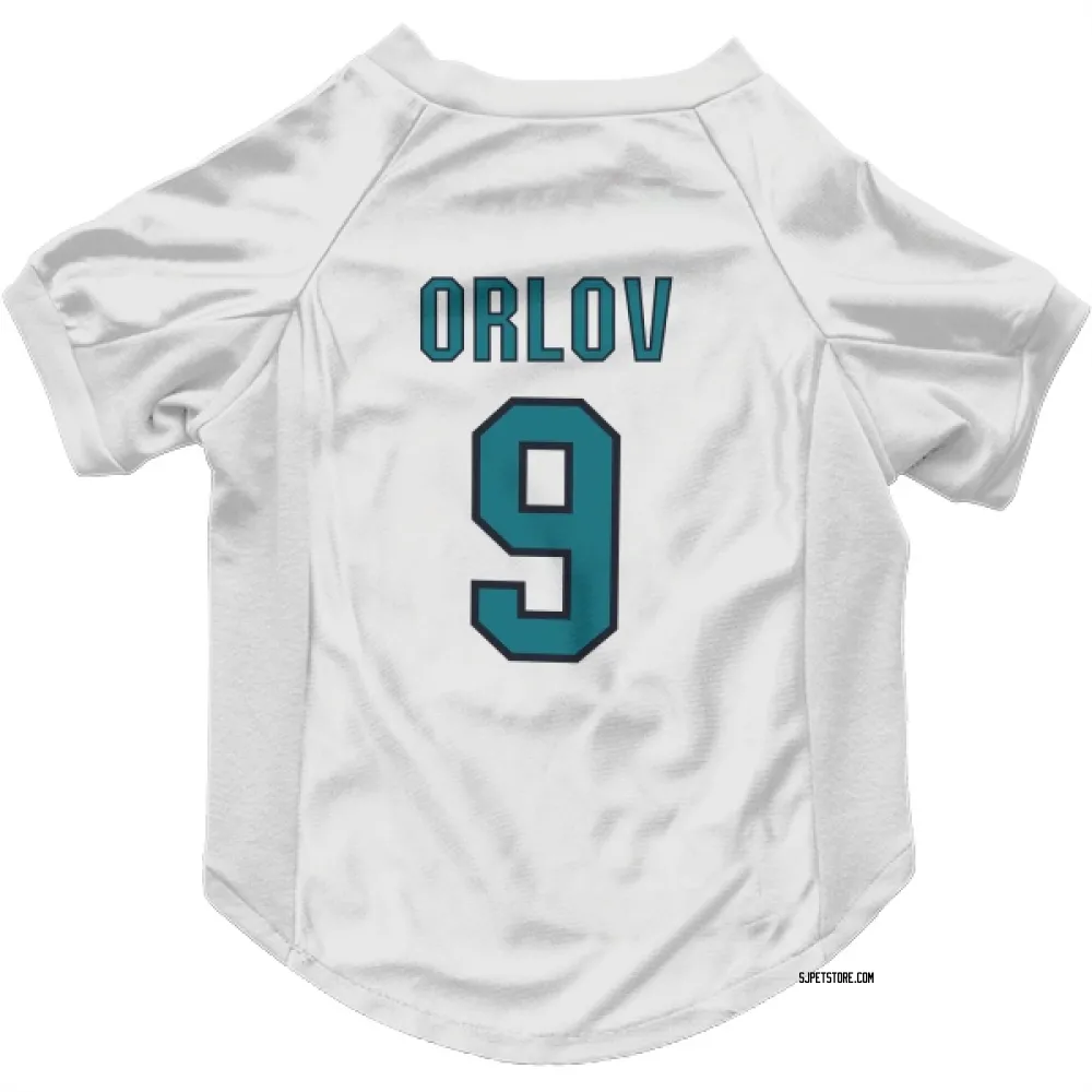 San Jose Sharks Dmitry Orlov White Pet Jersey for Dog & Cat