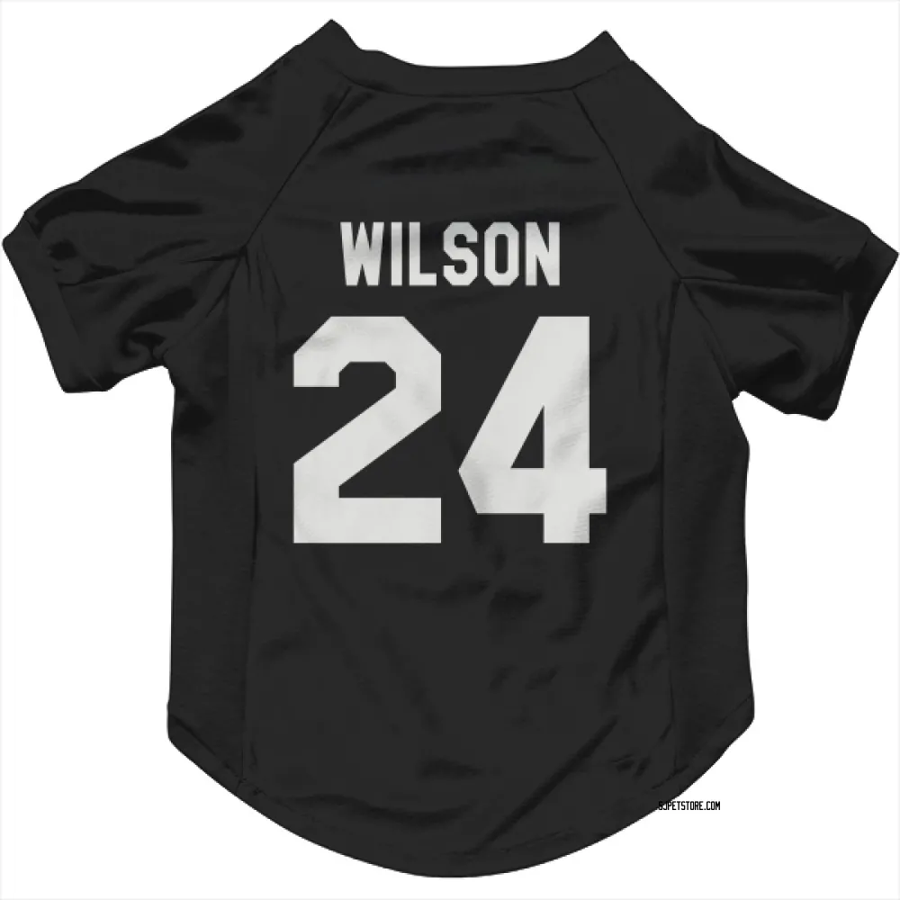 San Jose Sharks Doug Wilson Black White Pet Jersey for Dog & Cat