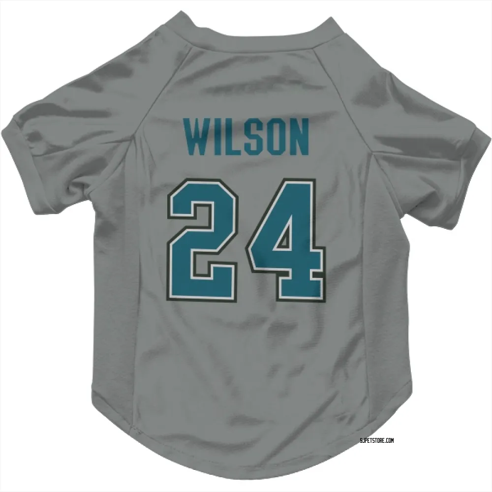 San Jose Sharks Doug Wilson Gray Pet Jersey for Dog & Cat