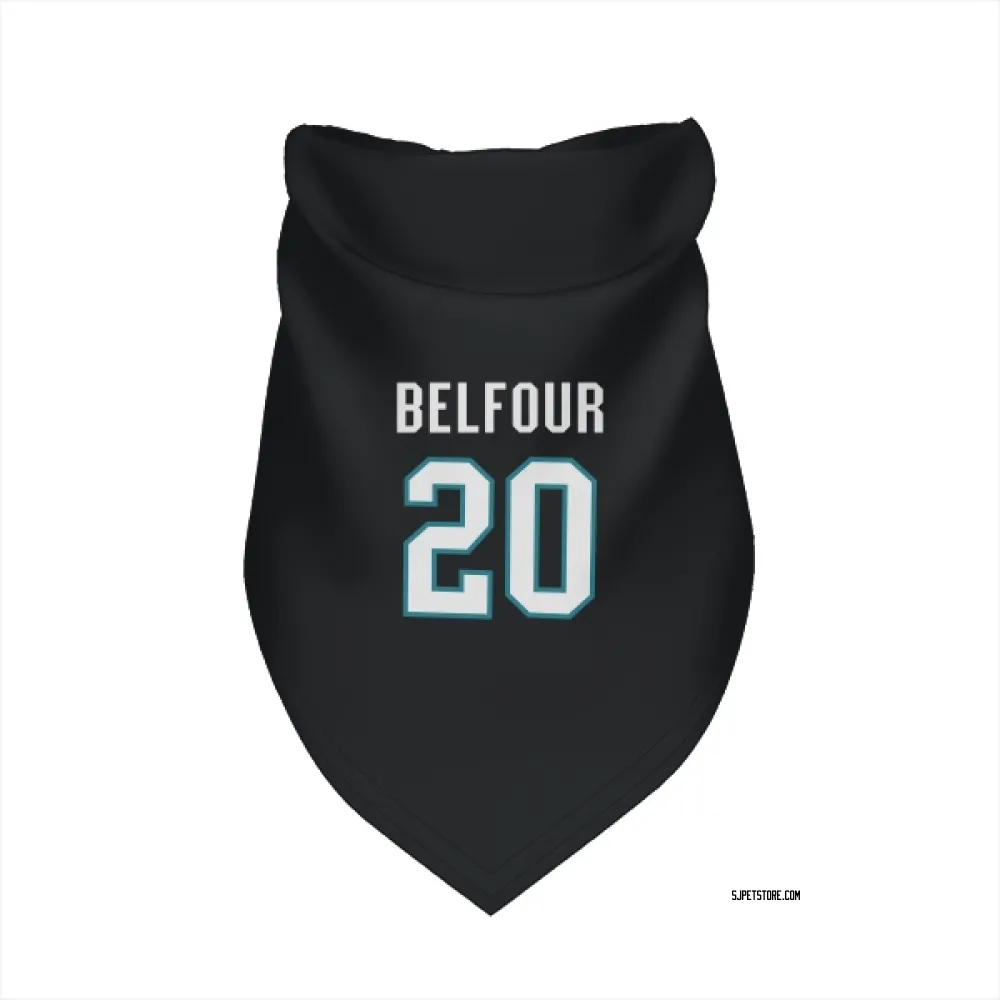 San Jose Sharks Ed Belfour Black Pet Bandana for Dog & Cat