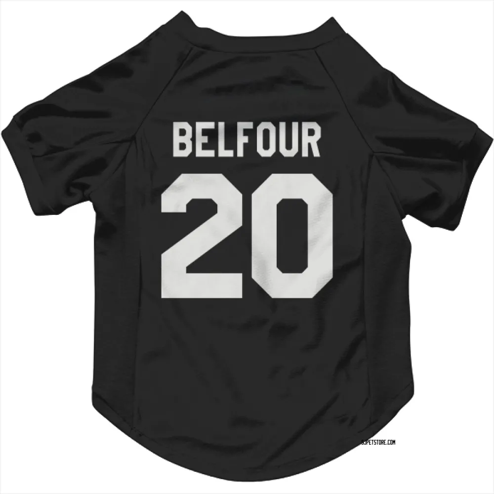 San Jose Sharks Ed Belfour Black White Pet Jersey for Dog & Cat