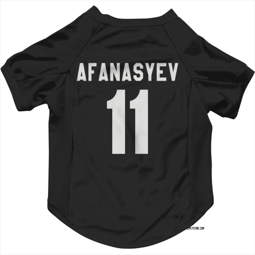 San Jose Sharks Egor Afanasyev Black White Pet Jersey for Dog & Cat