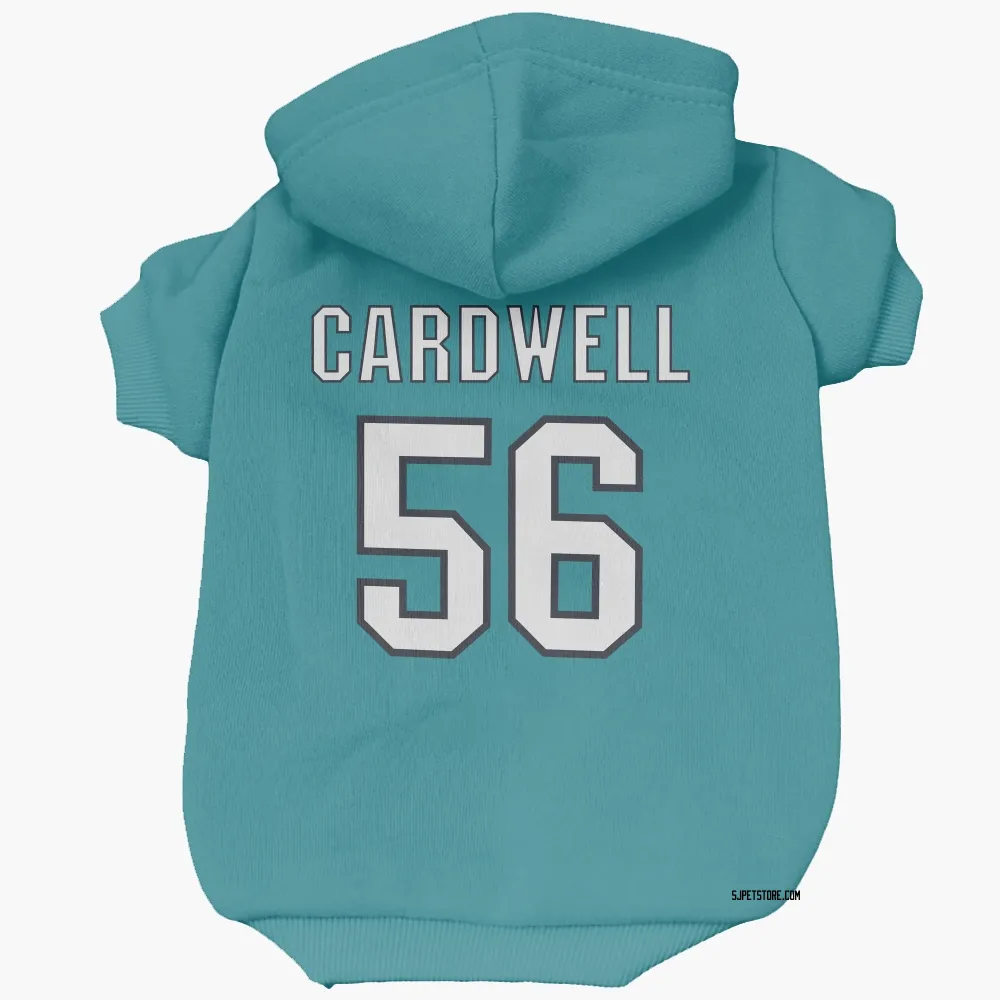 San Jose Sharks Ethan Cardwell Teal Pet Hoodie for Dog & Cat