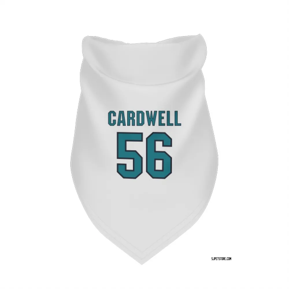 San Jose Sharks Ethan Cardwell White Pet Bandana for Dog & Cat