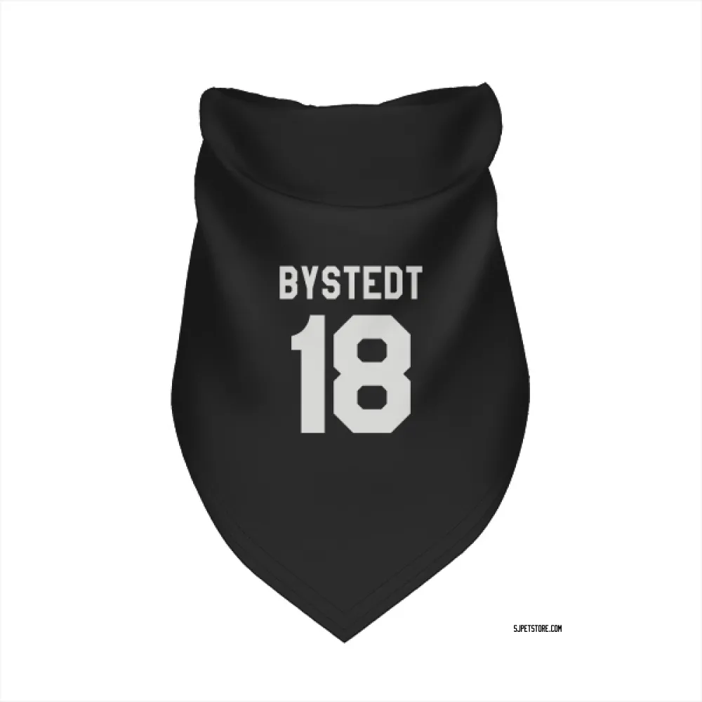 San Jose Sharks Filip Bystedt Black White Pet Bandana for Dog & Cat