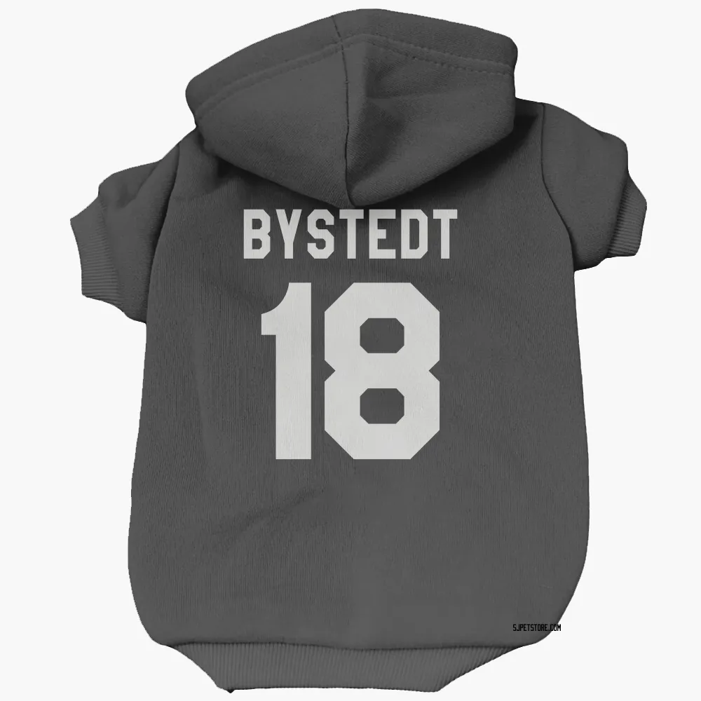 San Jose Sharks Filip Bystedt Black White Pet Hoodie for Dog & Cat