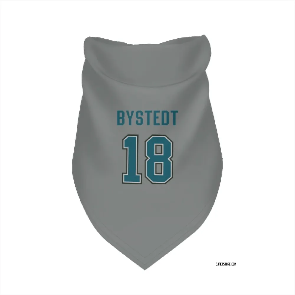 San Jose Sharks Filip Bystedt Gray Pet Bandana for Dog & Cat