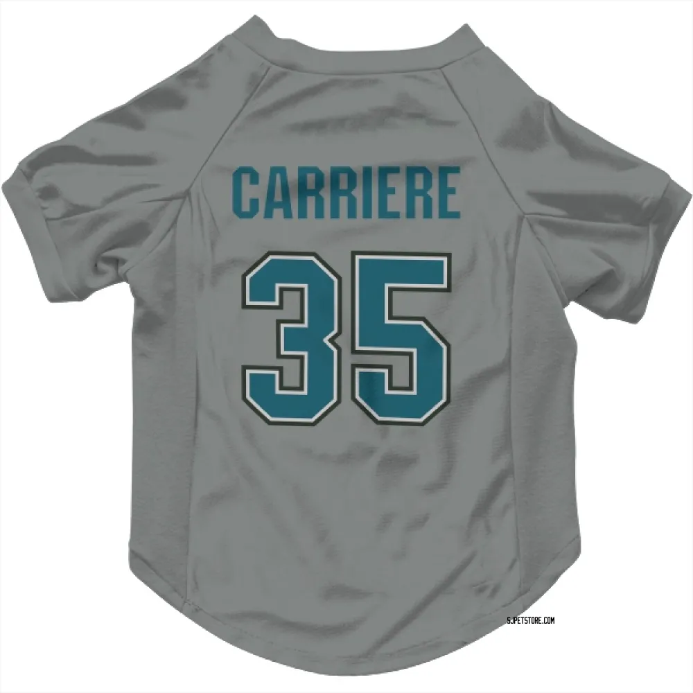 San Jose Sharks Gabriel Carriere Gray Pet Jersey for Dog & Cat