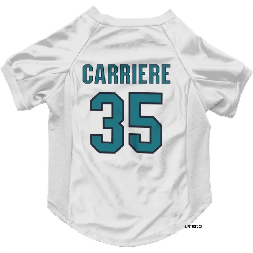 San Jose Sharks Gabriel Carriere White Pet Jersey for Dog & Cat