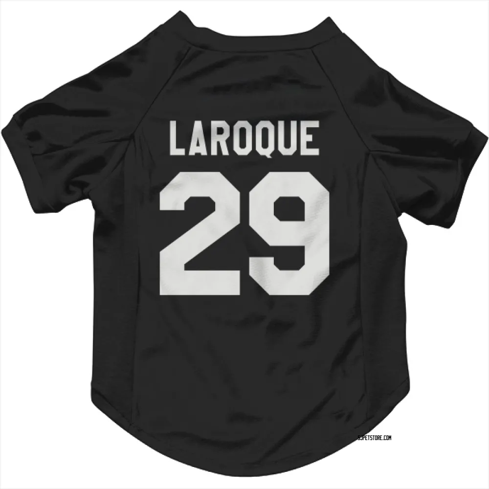 San Jose Sharks Gannon Laroque Black White Pet Jersey for Dog & Cat