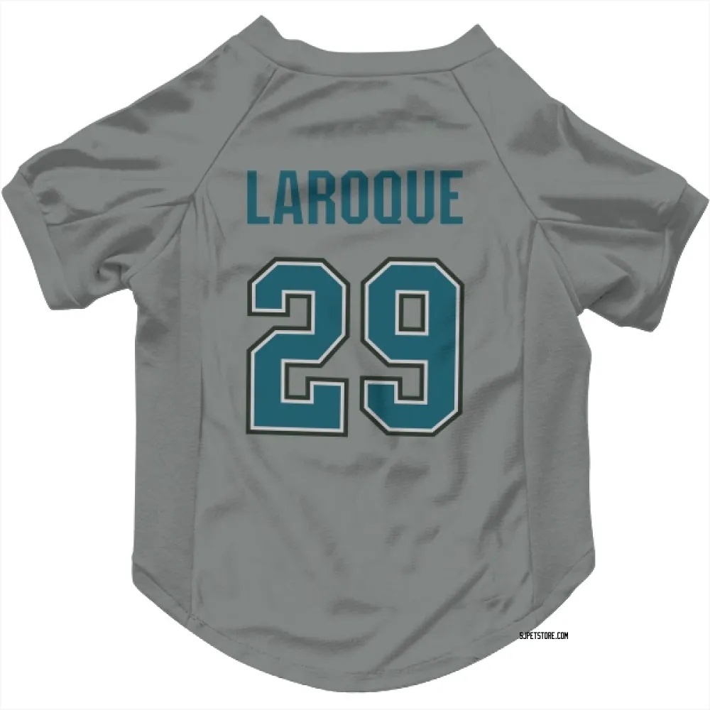 San Jose Sharks Gannon Laroque Gray Pet Jersey for Dog & Cat
