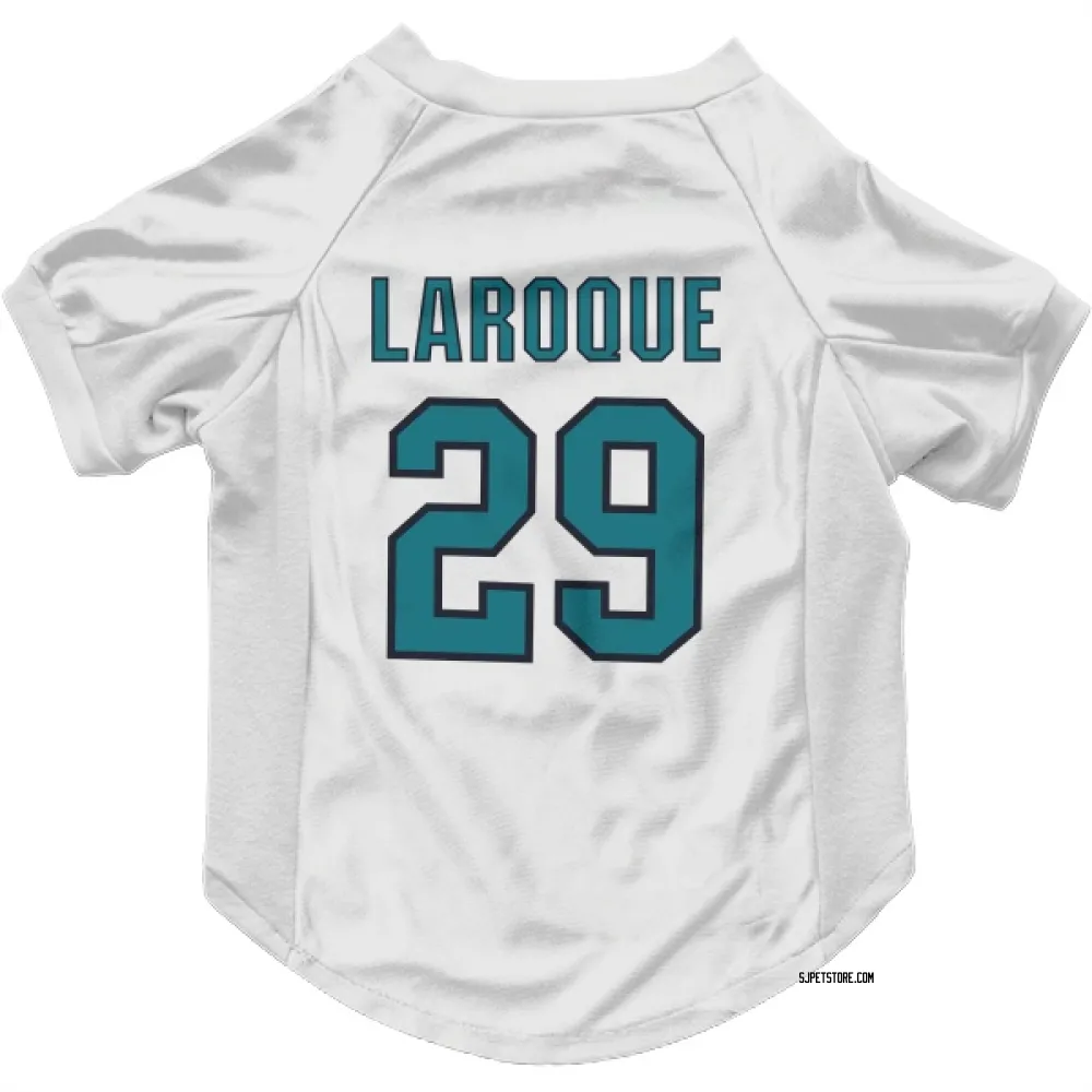 San Jose Sharks Gannon Laroque White Pet Jersey for Dog & Cat