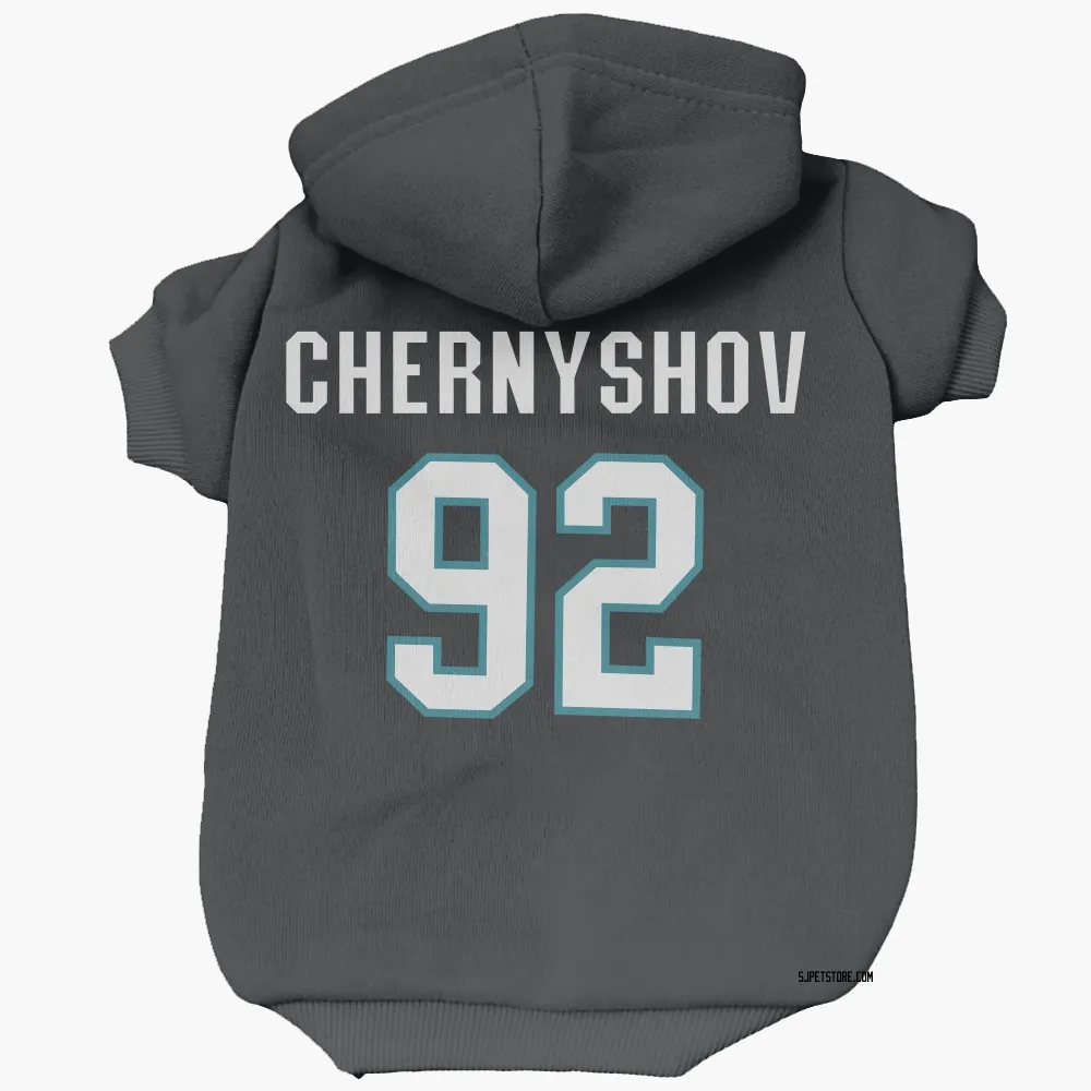 San Jose Sharks Igor Chernyshov Black Pet Hoodie for Dog & Cat