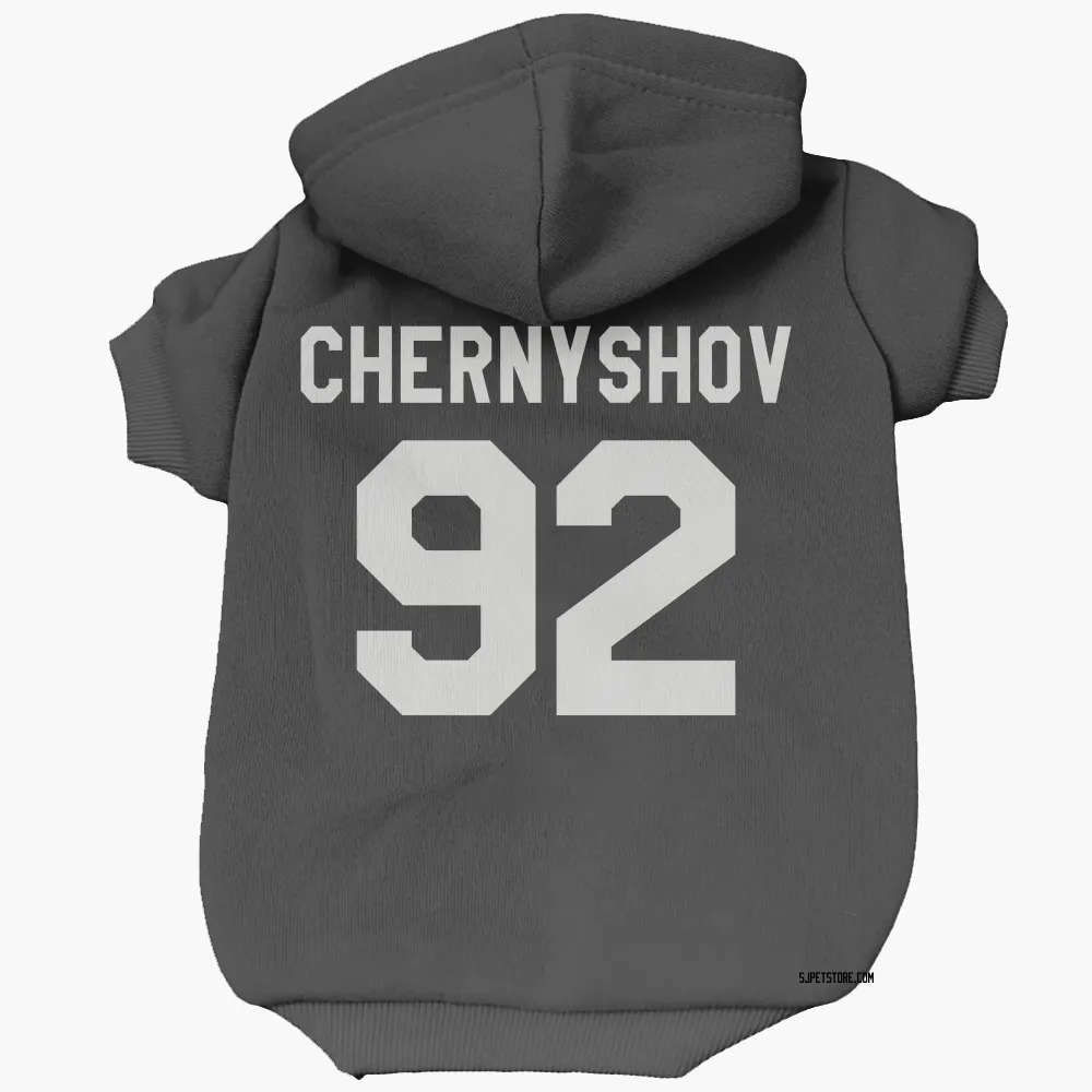 San Jose Sharks Igor Chernyshov Black White Pet Hoodie for Dog & Cat