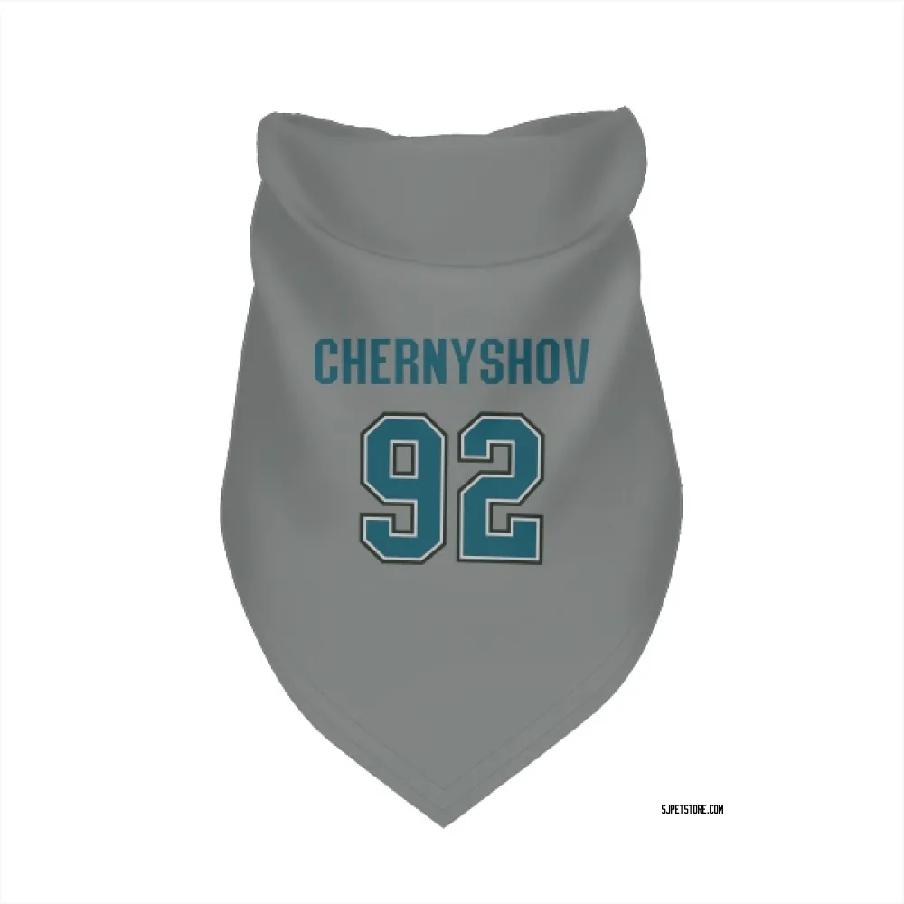 San Jose Sharks Igor Chernyshov Gray Pet Bandana for Dog & Cat