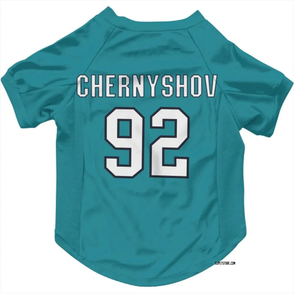 San Jose Sharks Igor Chernyshov Teal Pet Jersey for Dog & Cat