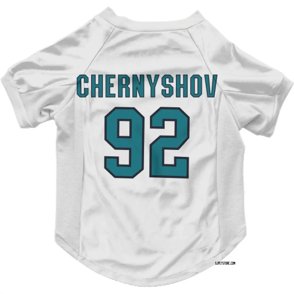 San Jose Sharks Igor Chernyshov White Pet Jersey for Dog & Cat