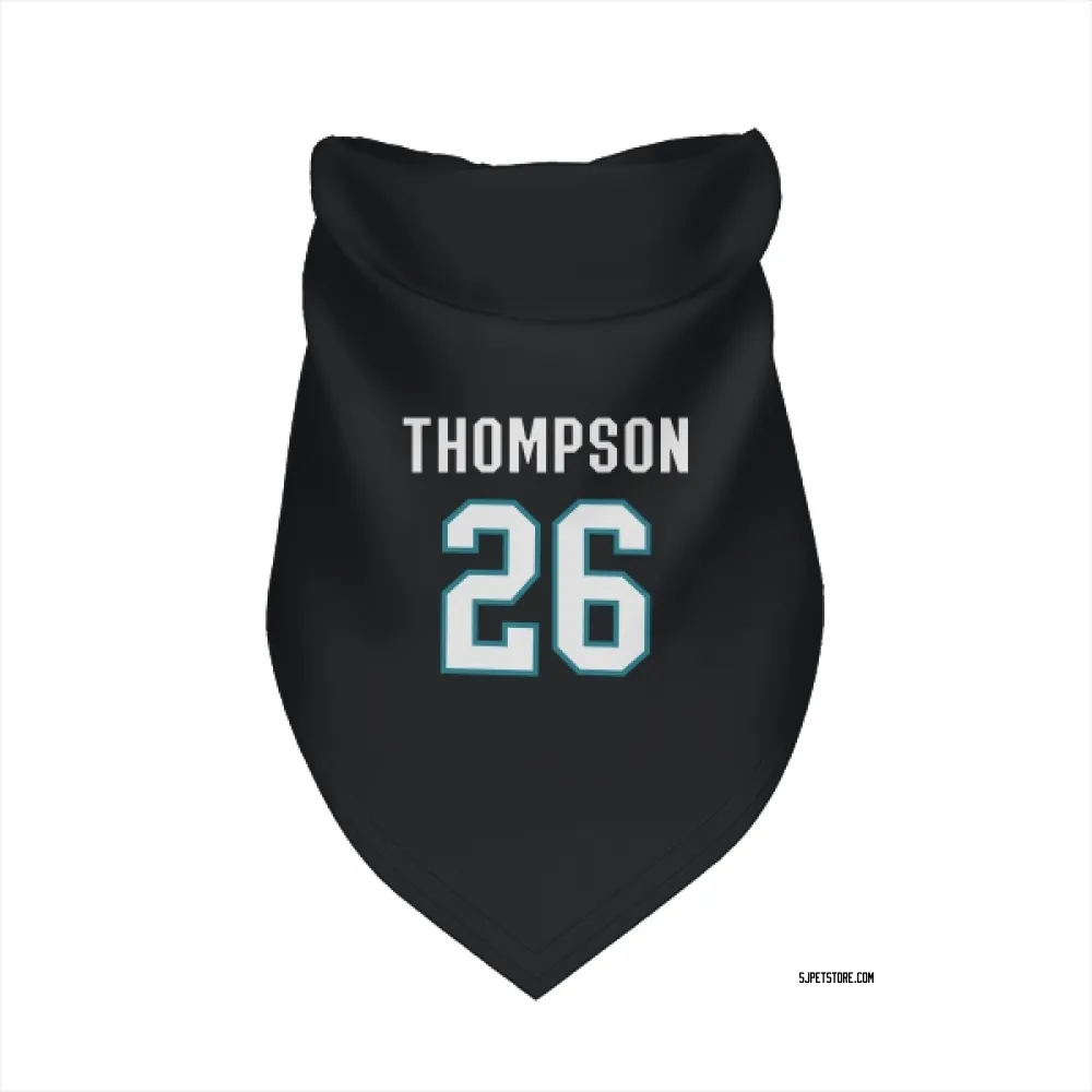 San Jose Sharks Jack Thompson Black Pet Bandana for Dog & Cat