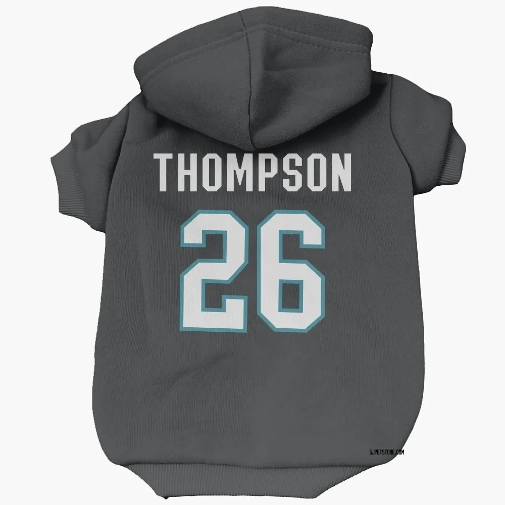 San Jose Sharks Jack Thompson Black Pet Hoodie for Dog & Cat