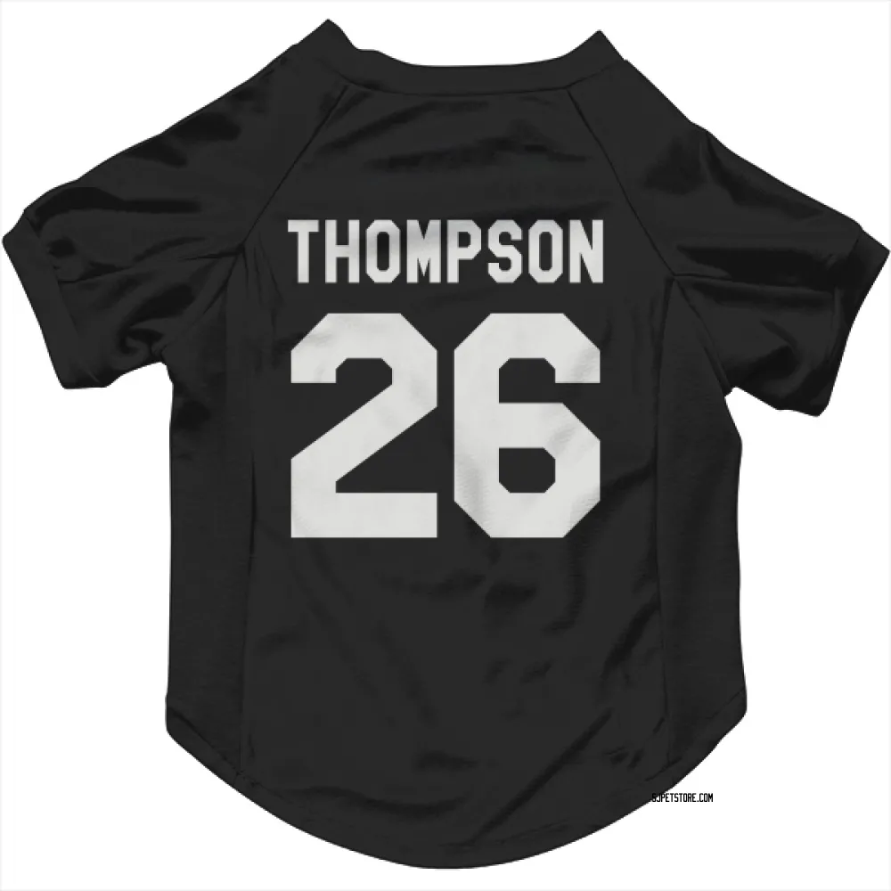 San Jose Sharks Jack Thompson Black White Pet Jersey for Dog & Cat