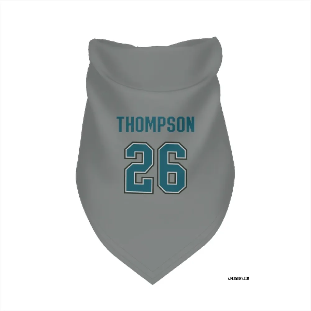 San Jose Sharks Jack Thompson Gray Pet Bandana for Dog & Cat