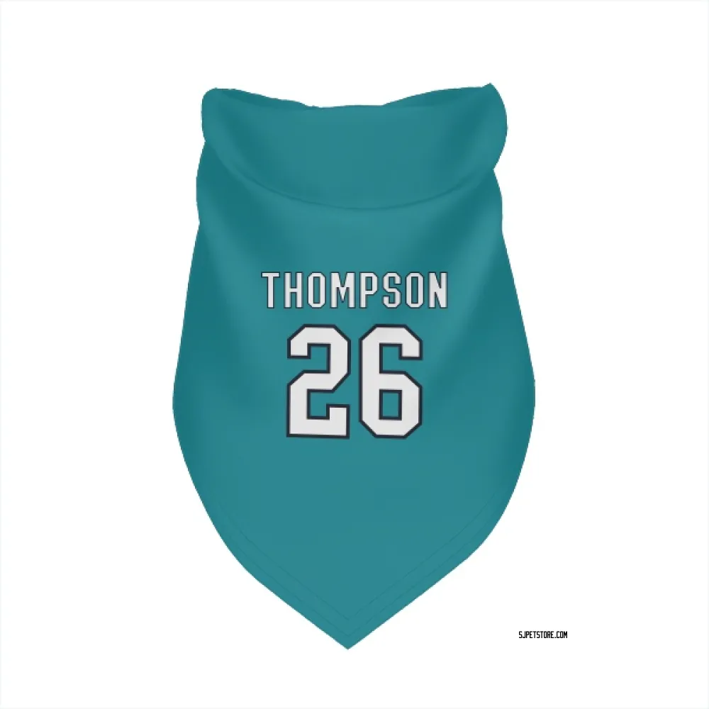 San Jose Sharks Jack Thompson Teal Pet Bandana for Dog & Cat