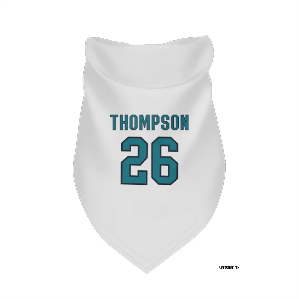 San Jose Sharks Jack Thompson White Pet Bandana for Dog & Cat