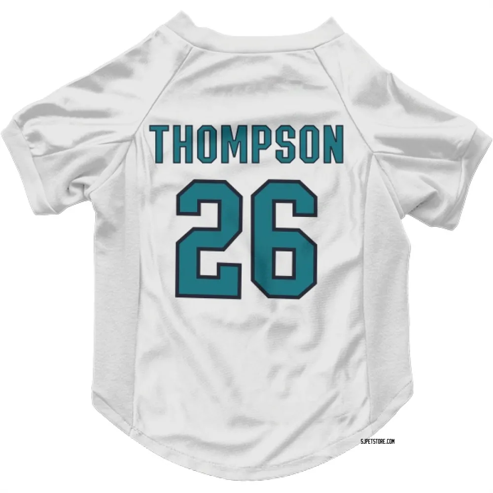 San Jose Sharks Jack Thompson White Pet Jersey for Dog & Cat