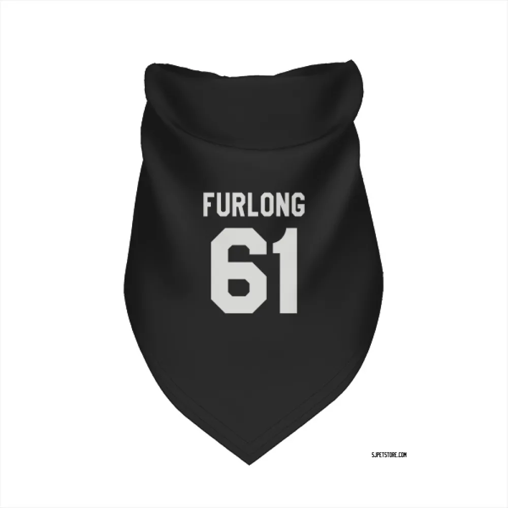 San Jose Sharks Jake Furlong Black White Pet Bandana for Dog & Cat