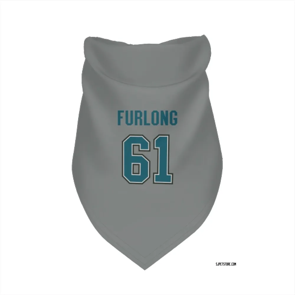 San Jose Sharks Jake Furlong Gray Pet Bandana for Dog & Cat
