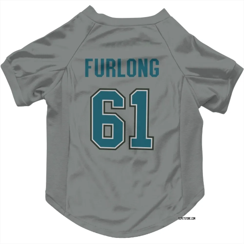 San Jose Sharks Jake Furlong Gray Pet Jersey for Dog & Cat