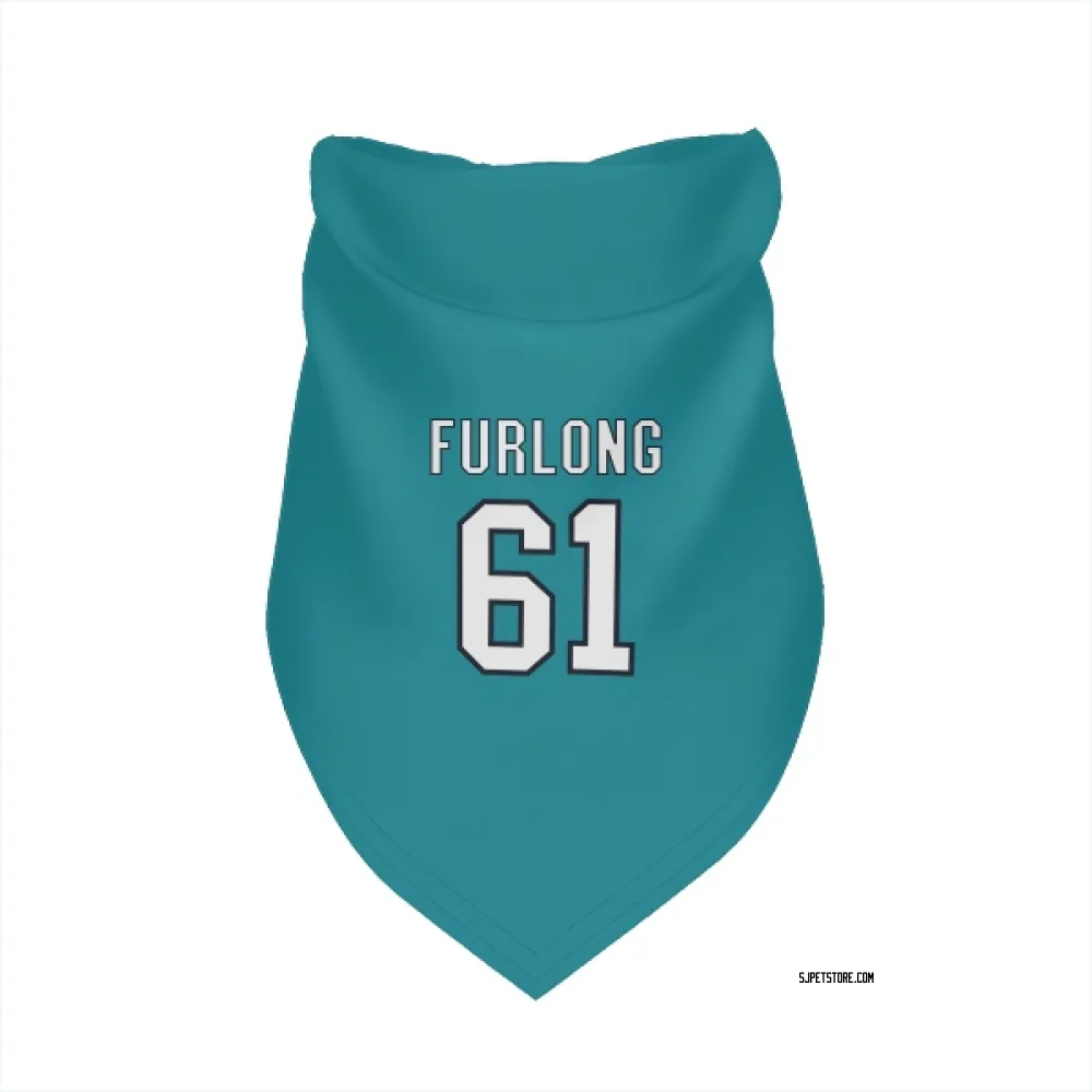 San Jose Sharks Jake Furlong Teal Pet Bandana for Dog & Cat