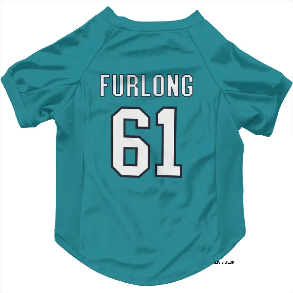 San Jose Sharks Jake Furlong Teal Pet Jersey for Dog & Cat