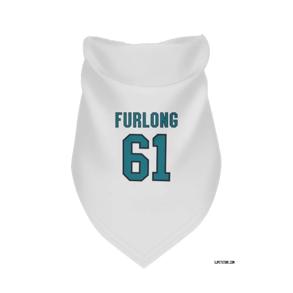 San Jose Sharks Jake Furlong White Pet Bandana for Dog & Cat