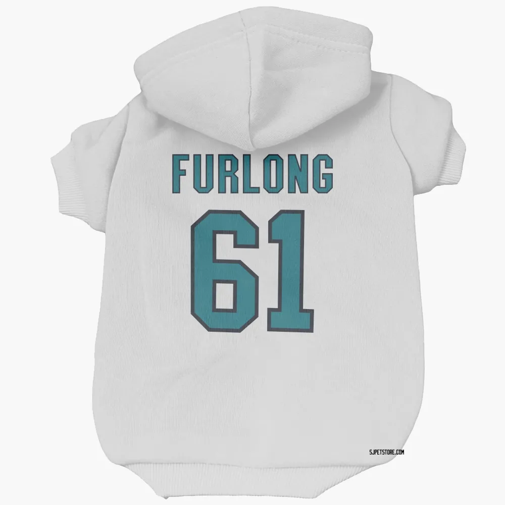 San Jose Sharks Jake Furlong White Pet Hoodie for Dog & Cat
